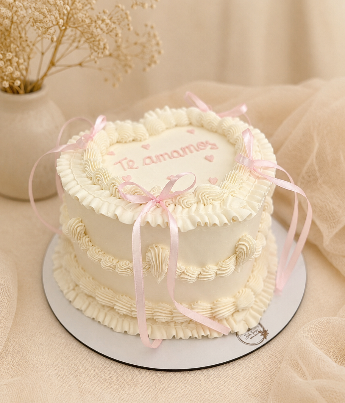 Vintage Heart Cake - Imagen 7
