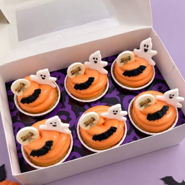 Box de 6 Cupcakes Halloween Personalizados para Empresas